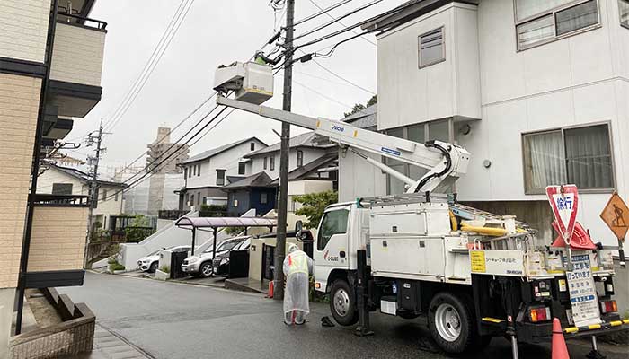 光回線の引込工事