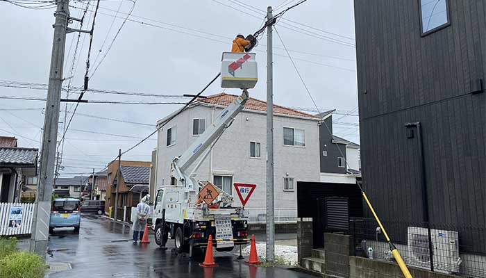 光回線の引き込み工事の写真