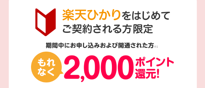 楽天ポイント2,000ptプレゼント